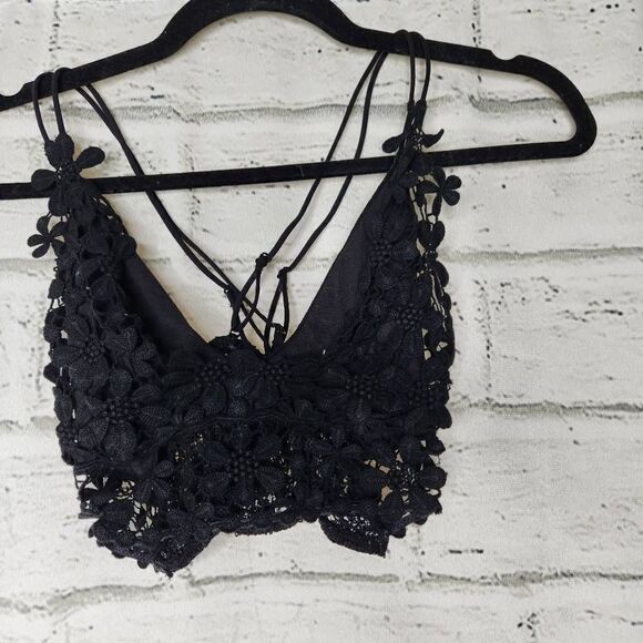 Intimately Free People Miss Dazie Bralette Black Size Small - Picture 1 of 10